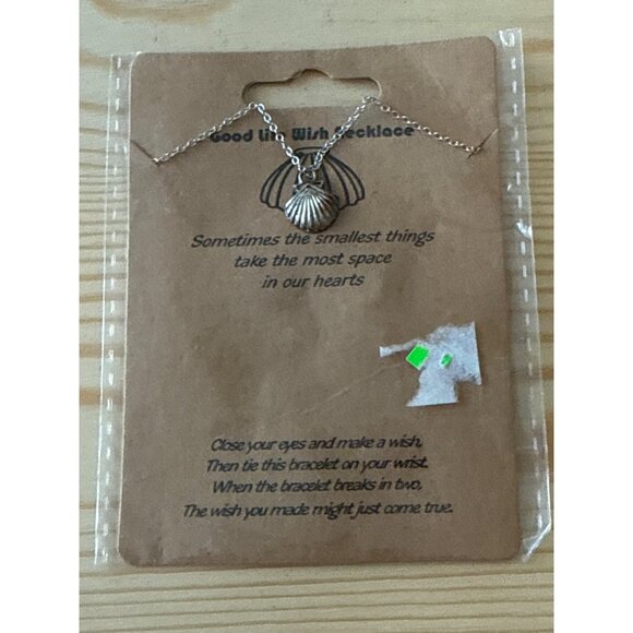 Good Life Wish Necklace With Shell Charm For Women - Picture 1 of 4